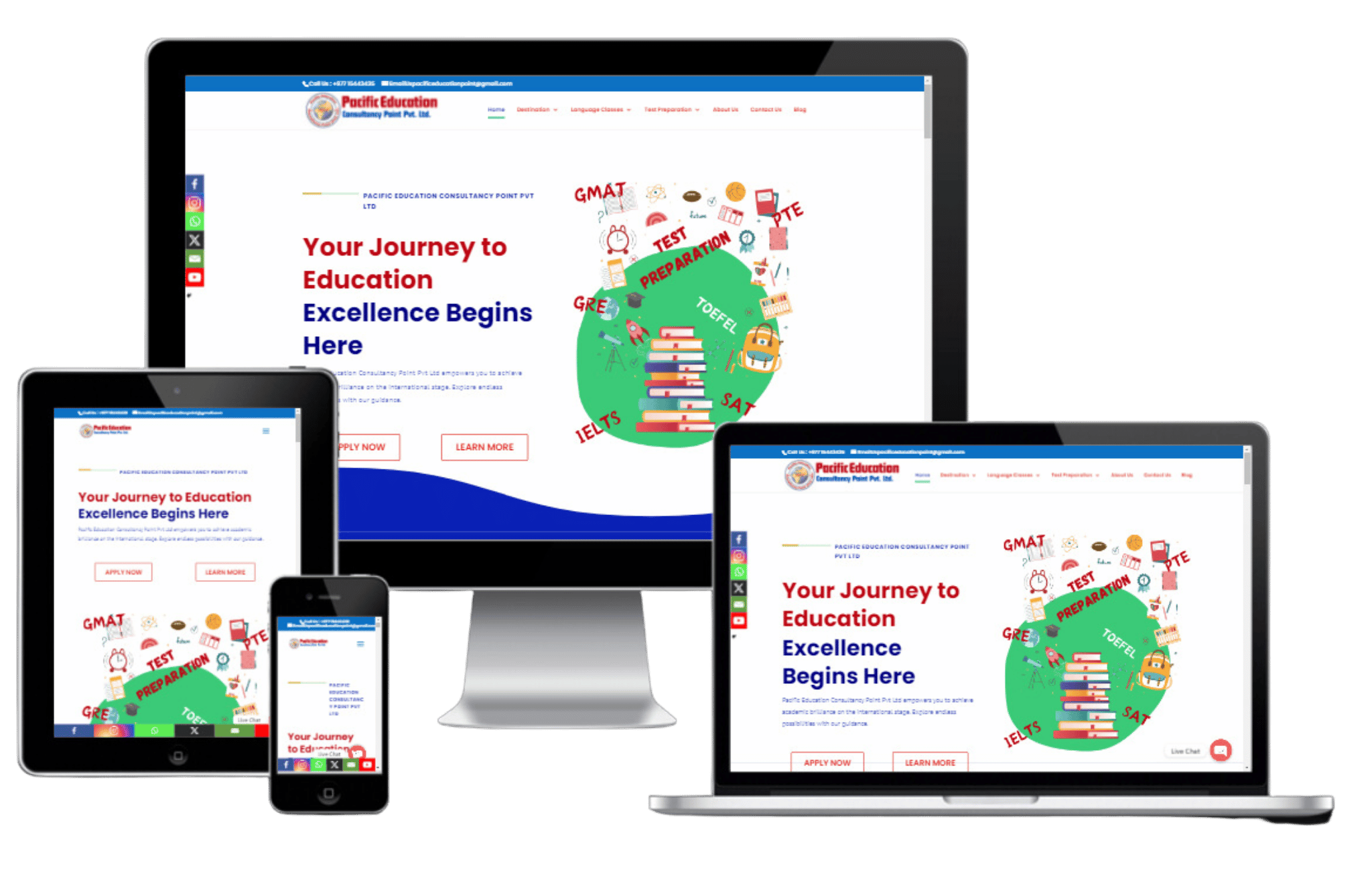 educational consultancy website design
