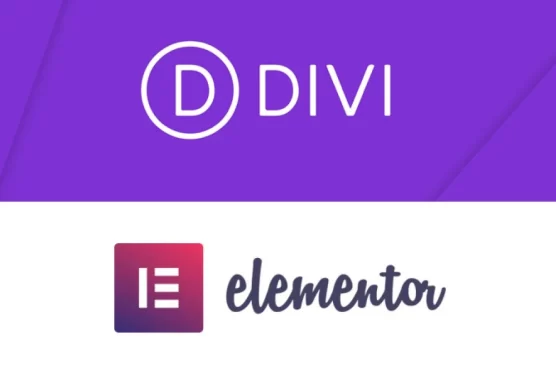 divi and elementor logos image 